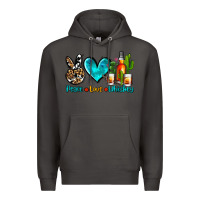 Smoke peace love whiskey Premium Hoodie - AdoDesignShop