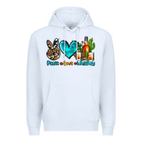 White peace love whiskey Premium Hoodie - AdoDesignShop