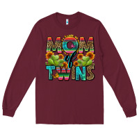 Burgundy mom of twins Long Sleeve Tee - Zillion Design Studio