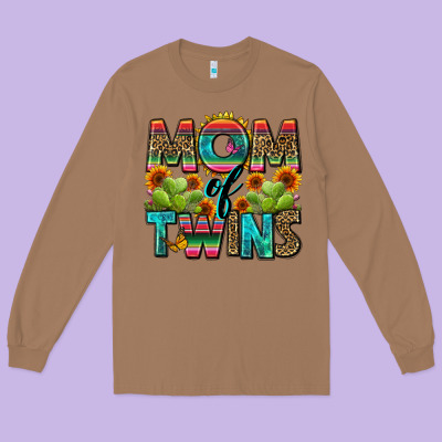 Mom Of Twins Long Sleeve Tee Designed By Zillion Design Studio