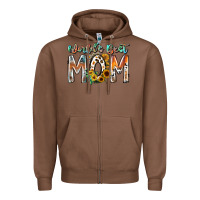 Chestnut world is best mom Zipper Hoodie - RacoonDesign