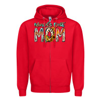 Red world is best mom Zipper Hoodie - RacoonDesign
