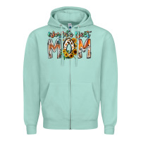 Seafoam world is best mom Zipper Hoodie - RacoonDesign