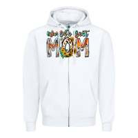 White world is best mom Zipper Hoodie - RacoonDesign