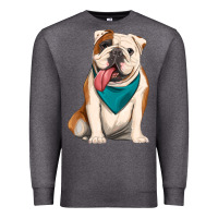 Charcoal Heather english bulldog Premium Sweatshirt - Artiststas