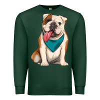 Sports Green english bulldog Premium Sweatshirt - Artiststas