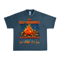 Midnight Navy the best memories are made around the campfire Urban Heavy Tee - texasbilliewilder