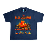 Navy the best memories are made around the campfire Urban Heavy Tee - texasbilliewilder