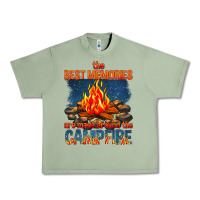 Oil Green the best memories are made around the campfire Urban Heavy Tee - texasbilliewilder