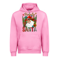 Fuchsia Pink Howdy Santa Urban Hoodie - NancyCooperArtShop