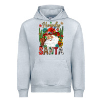 Heather Grey Howdy Santa Urban Hoodie - NancyCooperArtShop