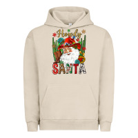 Pigment French Oak Howdy Santa Urban Hoodie - NancyCooperArtShop