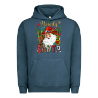 Pigment Midnight Navy Howdy Santa Urban Hoodie - NancyCooperArtShop