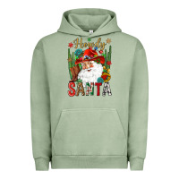 Pigment Oil Green Howdy Santa Urban Hoodie - NancyCooperArtShop