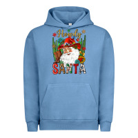 Pigment Pebble Blue Howdy Santa Urban Hoodie - NancyCooperArtShop