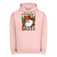 Pigment Salmon Howdy Santa Urban Hoodie - NancyCooperArtShop