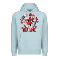 Blue Mist cupids favorite nurse Premium Hoodie - MaliasSmallBusiness