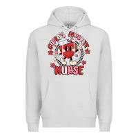 Dove Grey cupids favorite nurse Premium Hoodie - MaliasSmallBusiness