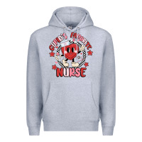Heather Grey cupids favorite nurse Premium Hoodie - MaliasSmallBusiness