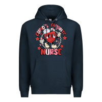 Navy cupids favorite nurse Premium Hoodie - MaliasSmallBusiness