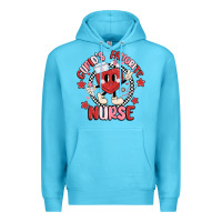 Ocean Blue cupids favorite nurse Premium Hoodie - MaliasSmallBusiness