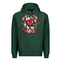 Sports Green cupids favorite nurse Premium Hoodie - MaliasSmallBusiness