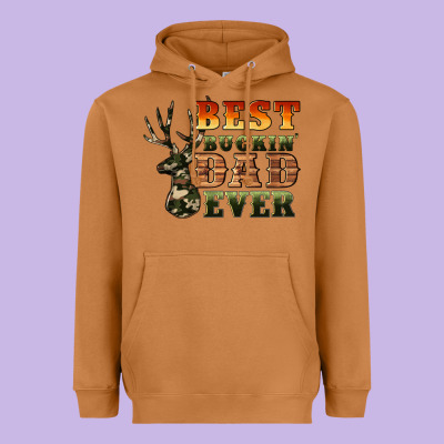 Best Buckin' Dad Ever Heavyweight Hoodie Designed By Artiststas