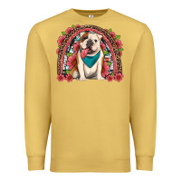 Antique Gold english bulldog floral rainbow Premium Sweatshirt - Artiststas
