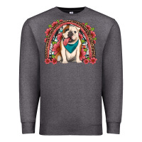 Charcoal Heather english bulldog floral rainbow Premium Sweatshirt - Artiststas