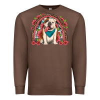 Chestnut english bulldog floral rainbow Premium Sweatshirt - Artiststas