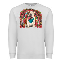 Dove Grey english bulldog floral rainbow Premium Sweatshirt - Artiststas
