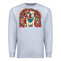 Heather Grey english bulldog floral rainbow Premium Sweatshirt - Artiststas