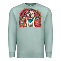 Seafoam english bulldog floral rainbow Premium Sweatshirt - Artiststas