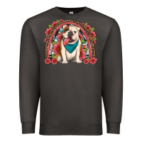 Smoke english bulldog floral rainbow Premium Sweatshirt - Artiststas