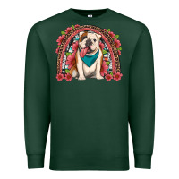 Sports Green english bulldog floral rainbow Premium Sweatshirt - Artiststas