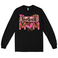 Black football mom with leopard Long Sleeve Tee - Zillion Design Studio