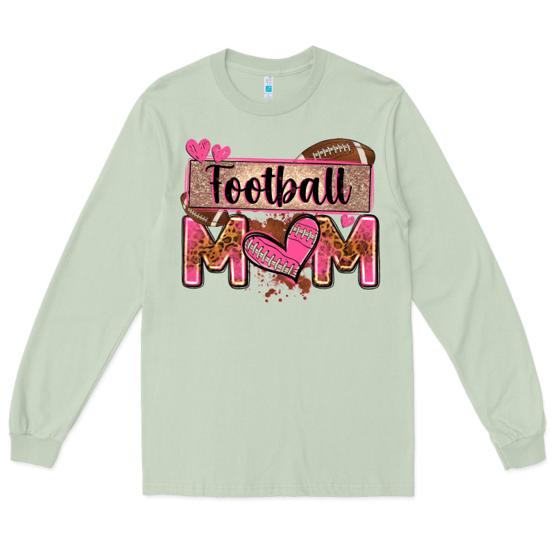 Football Mom With Leopard Long Sleeve Tee by Zillion Design Studio | Teevron