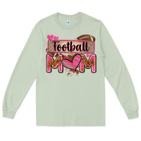 Matcha football mom with leopard Long Sleeve Tee - Zillion Design Studio