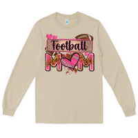 Mushroom football mom with leopard Long Sleeve Tee - Zillion Design Studio