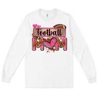 White football mom with leopard Long Sleeve Tee - Zillion Design Studio