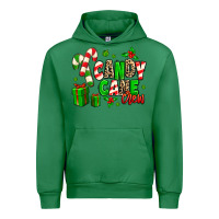 Emerald Candy Cane Crew Urban Hoodie - MaliasSmallBusiness