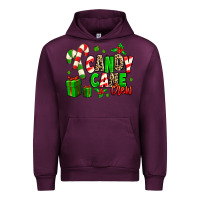Mauve Wine Candy Cane Crew Urban Hoodie - MaliasSmallBusiness