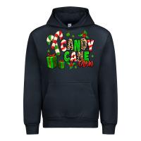 Navy Candy Cane Crew Urban Hoodie - MaliasSmallBusiness