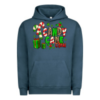 Pigment Midnight Navy Candy Cane Crew Urban Hoodie - MaliasSmallBusiness