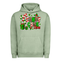 Pigment Oil Green Candy Cane Crew Urban Hoodie - MaliasSmallBusiness