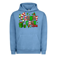 Pigment Pebble Blue Candy Cane Crew Urban Hoodie - MaliasSmallBusiness