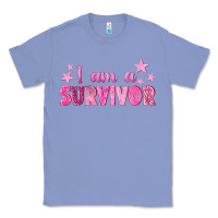 Colony Blue I Am a Survivor Breast Cancer Classic Tee - texasbilliewilder