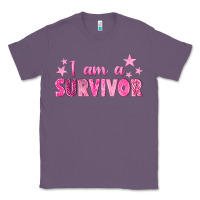 Lavender I Am a Survivor Breast Cancer Classic Tee - texasbilliewilder