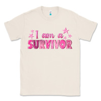Natural I Am a Survivor Breast Cancer Classic Tee - texasbilliewilder