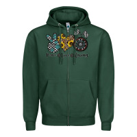 Sports Green peace love racing Zipper Hoodie - CowhideDigitalArt